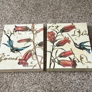 Two botanical/bird prints in excellent condition